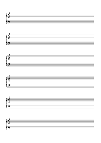 Piano Blank Sheet Music (Grand Staff PDF) small preview