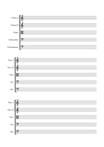 Strings Blank Sheet Music – Printable Ensemble Staff Paper - preview #0 of 2
