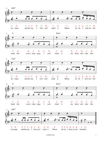 XXXTENTACION - changes - sheet music preview #2 of 3