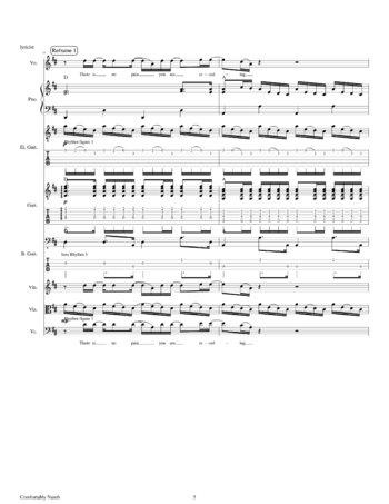 Pink Floyd - comfortably numb - sheet music preview #4 of 39