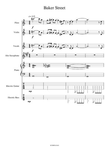 Gerry Rafferty - baker street - sheet music preview #0 of 33