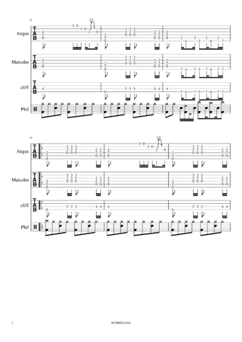 AC/DC - back in black - sheet music preview #1 of 15