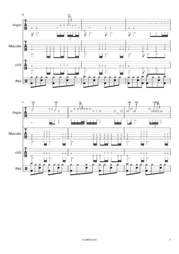 AC/DC - back in black - sheet music preview #4 of 15