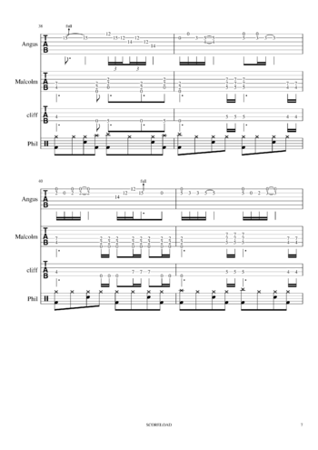 AC/DC - back in black - sheet music preview #6 of 15