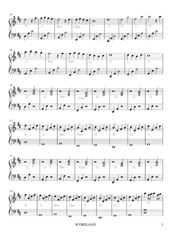 Johann Pachelbel - Canon and Gigue in D major, P.37 - sheet music preview #2 of 4