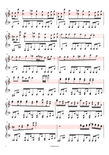 Toby Fox - Megalovania - sheet music preview #1 of 6