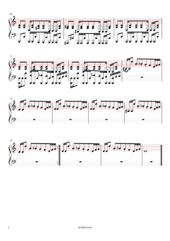 Toby Fox - Megalovania - sheet music preview #5 of 6