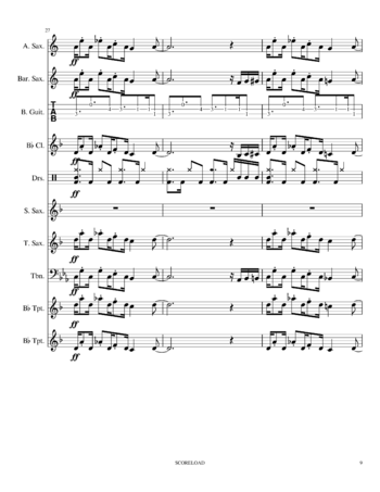 The Seatbelts - Tank! - sheet music preview #8 of 44