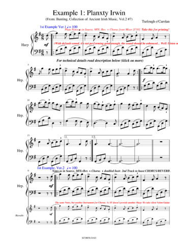 Misc tunes - Turlough O'Carolan's Tunes - sheet music preview #0 of 11