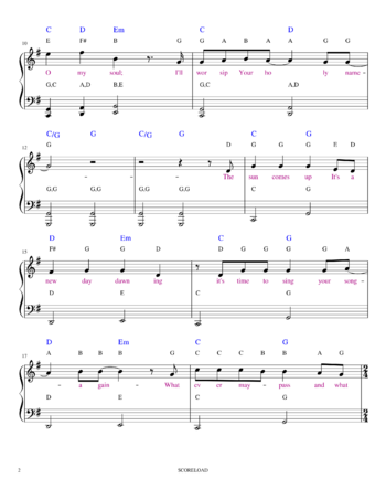 Matt Redman - 10,000 Reasons (Bless The Lord) - sheet music preview #1 of 9