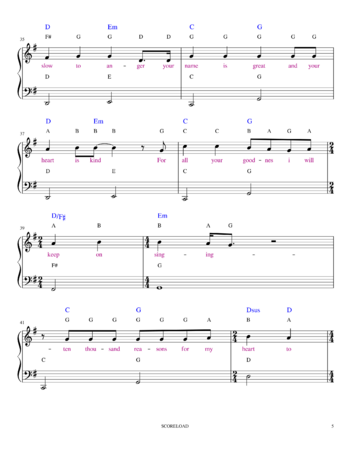 Matt Redman - 10,000 Reasons (Bless The Lord) - sheet music preview #4 of 9