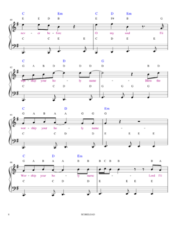 Matt Redman - 10,000 Reasons (Bless The Lord) - sheet music preview #7 of 9