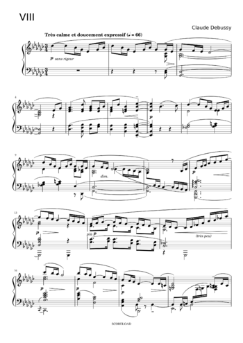 Claude Debussy - La fille aux cheveux de lin - sheet music preview #0 of 2