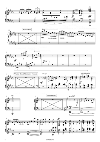 Misc Television - 20th century fox theme - sheet music preview #1 of 3
