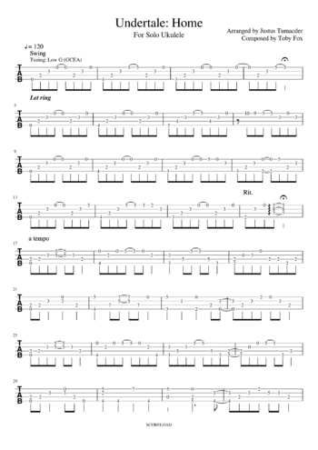 Toby Fox - Home - sheet music preview #0 of 2