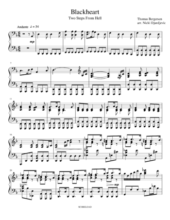 Two Steps From Hell - Blackheart - sheet music preview #0 of 6