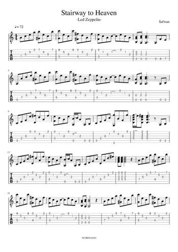Led Zeppelin - Stairway to Heaven - sheet music preview #0 of 3