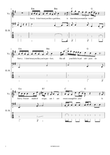 Misc Cartoons - adventure time - im just your problem - sheet music preview #1 of 5