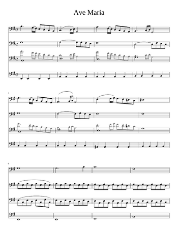 Misc Praise Songs - ave maria - sheet music preview #0 of 2