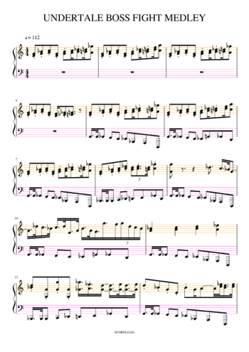 Toby Fox - Spear of Justice - sheet music preview #0 of 87