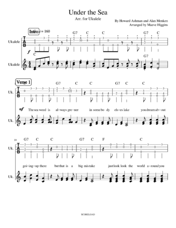 Alan Menken - Under the Sea - sheet music preview #0 of 3