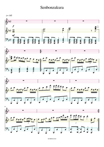 Miku Hatsune - senbonzakura - sheet music preview #0 of 10