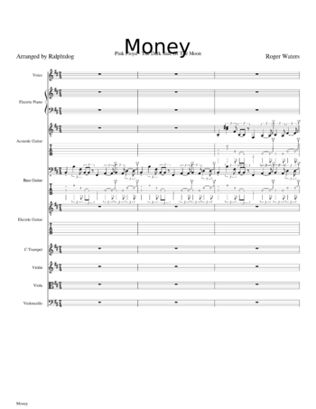 Pink Floyd - money - sheet music preview #0 of 29