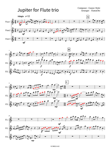 Gustav Holst - The Planets, Op.32 - sheet music preview #0 of 3