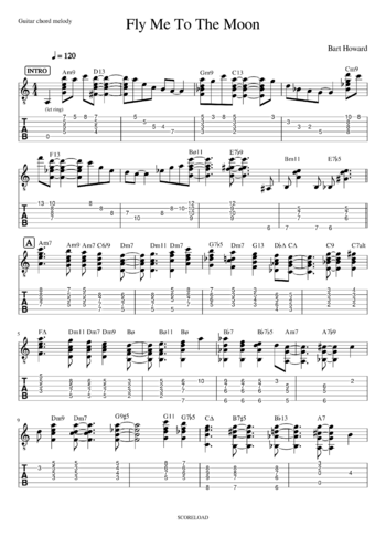 Bart Howard - fly me to the moon - sheet music preview #0 of 2
