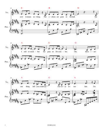 Avril Lavigne - let me go - sheet music preview #1 of 13