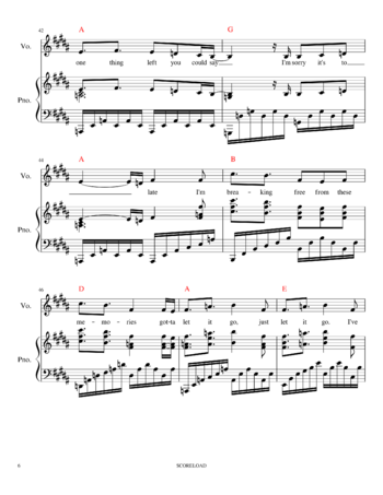 Avril Lavigne - let me go - sheet music preview #5 of 13