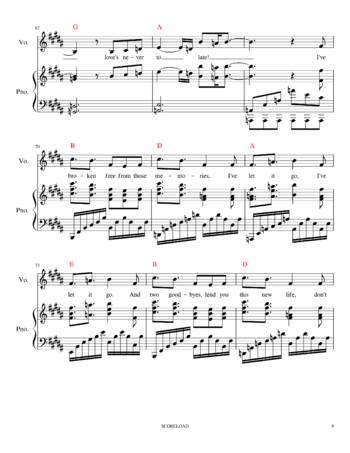 Avril Lavigne - let me go - sheet music preview #8 of 13