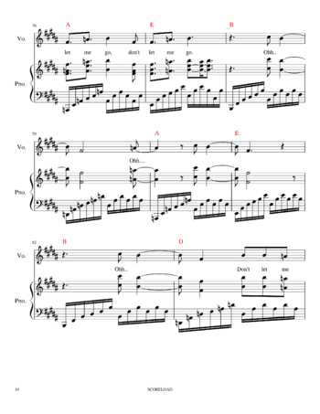 Avril Lavigne - let me go - sheet music preview #9 of 13