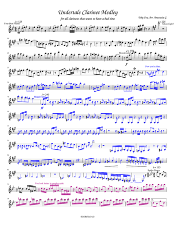 Toby Fox - Undertale - sheet music preview #0 of 2