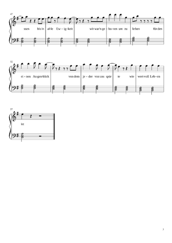 Unheilig - geboren um zu leben - sheet music preview #2 of 3