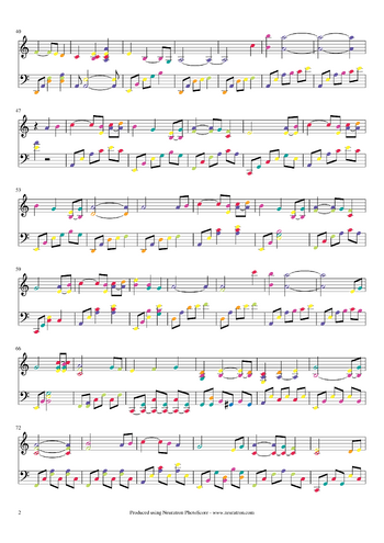 Misc Cartoons - over the green fields - sad romance - sheet music preview #1 of 7