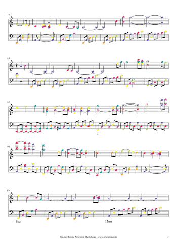 Misc Cartoons - over the green fields - sad romance - sheet music preview #2 of 7
