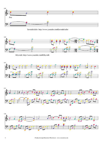 Misc Cartoons - over the green fields - sad romance - sheet music preview #3 of 7