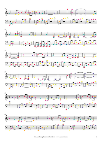 Misc Cartoons - over the green fields - sad romance - sheet music preview #4 of 7
