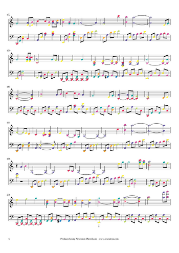 Misc Cartoons - over the green fields - sad romance - sheet music preview #5 of 7