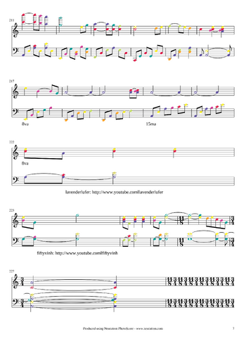 Misc Cartoons - over the green fields - sad romance - sheet music preview #6 of 7