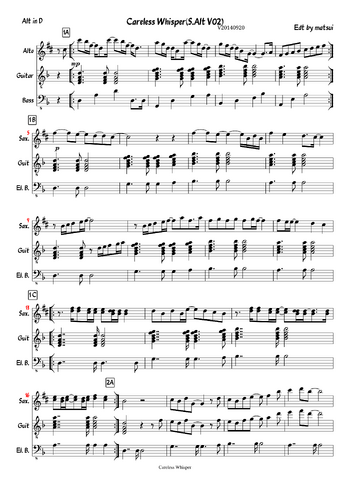 George Michael - Careless Whisper - sheet music preview #0 of 4