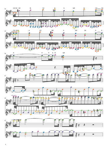 Misc Soundtrack - elfen lied - lilium - sheet music preview #3 of 4