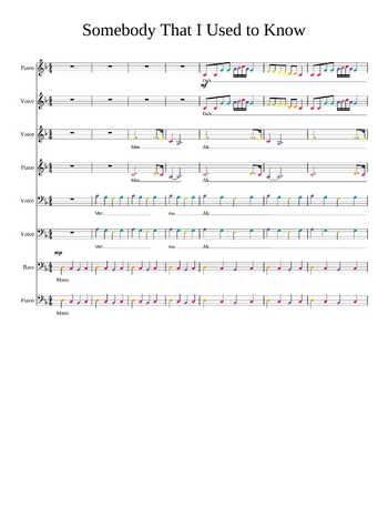 Gotye - somebody that i used to know - sheet music preview #0 of 18