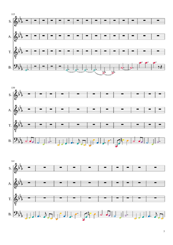 Pentatonix - carol of the bells - sheet music preview #4 of 7