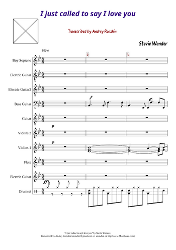 Stevie Wonder - i just called to say i love you - sheet music preview #0 of 64