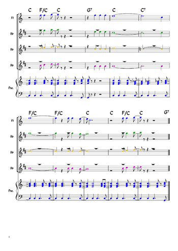 Misc Traditional - oh happy day - sheet music preview #3 of 5