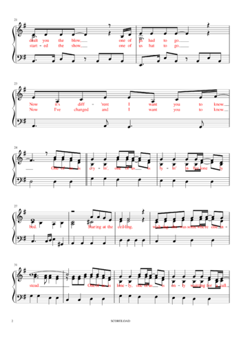 ABBA - one of us - sheet music preview #1 of 3