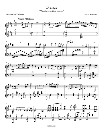 7!! - orange - sheet music preview #0 of 6