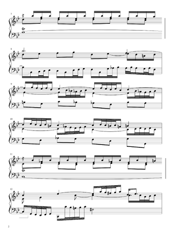 Johann Sebastian Bach - Prelude and Fugue in G minor, BWV 861 - sheet music preview #1 of 4